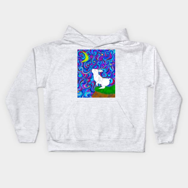 The Jackalope's Fantasy Kids Hoodie by Art of V. Cook